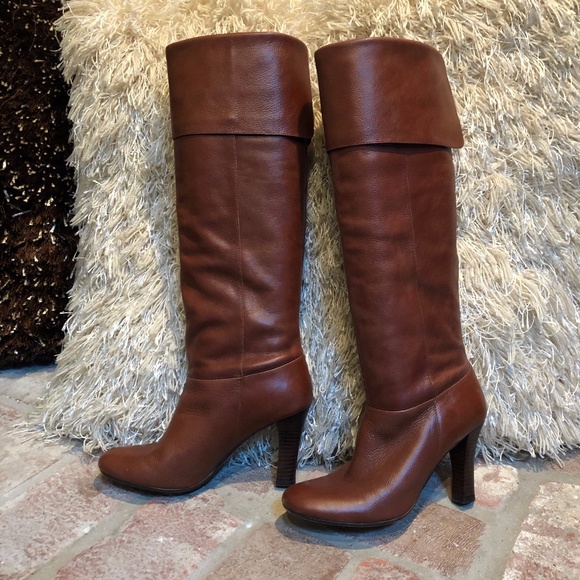 Steve Madden Cognac Leather High Boots
